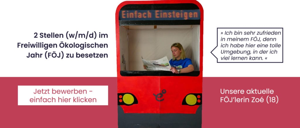 2 2 Stellen (w/m/d) im Freiwilligen Ökologischen Jahr (FÖJ) zu besetzen - einfach hier klicken